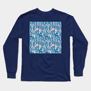 Seamless pattern, Amsterdam typical dutch houses Long Sleeve T-Shirt